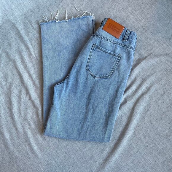Princess Polly Arlington High Rise Straight Leg Denim Jeans Blue Women's Size 4P - Picture 9 of 9